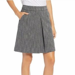 1901 Pleated Front Skirt with pockets